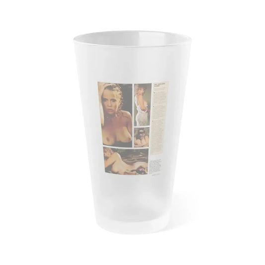 Linda Blair #300 - Celebrity Sleuth Mag. - 1 Page 4 Photos with, article (Vintage Female Icon) Frosted Pint Glass 16oz 16oz Frosted - Go Mug Yourself