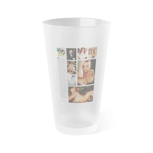 Linda Blair #301 - Celebrity Sleuth Mag. - 1 Page 7 Photos with, article (Vintage Female Icon) Frosted Pint Glass 16oz 16oz Frosted - Go Mug Yourself