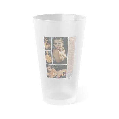 Linda Blair #302 - Celebrity Sleuth Mag. - 1 Page 4 Photos with, article (Vintage Female Icon) Frosted Pint Glass 16oz 16oz Frosted - Go Mug Yourself
