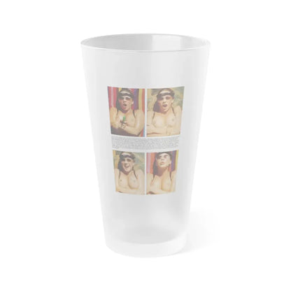 Linda Blair #303 - Celebrity Sleuth Mag. - 1 Page 4 Photos with, bold short article (Vintage Female Icon) Frosted Pint Glass 16oz 16oz Frosted - Go Mug Yourself