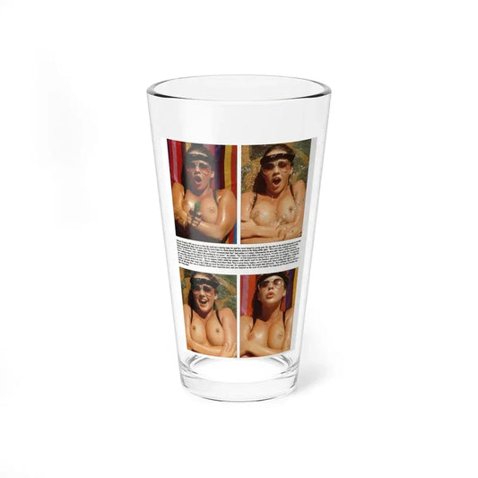 Linda Blair #303 - Celebrity Sleuth Mag. - 1 Page 4 Photos with, bold short article (Vintage Female Icon) Pint Glass 16oz 16oz - Go Mug Yourself