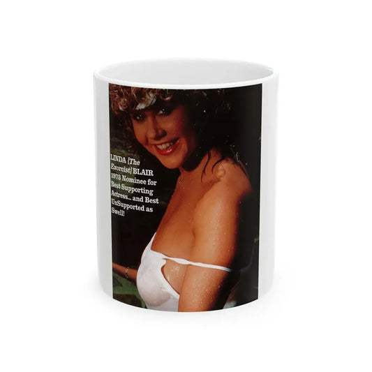 Linda Blair #305 - Color Magazine Clipping Photo (Vintage Female Icon) White Coffee Mug 11oz - Go Mug Yourself
