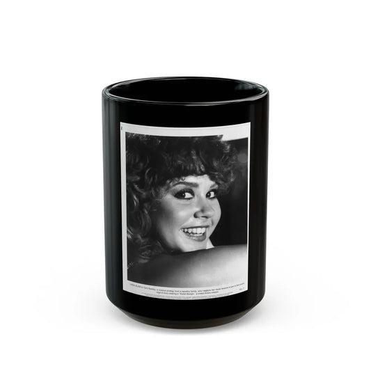 Linda Blair #311 (Vintage Female Icon) Black Coffee Mug-15oz-Go Mug Yourself