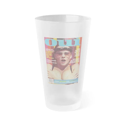 Linda Blair #312 - Linda on cover of OUI Mag. October '82, (Vintage Female Icon) Frosted Pint Glass 16oz 16oz Frosted - Go Mug Yourself