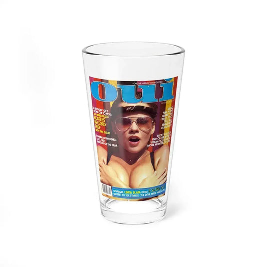 Linda Blair #312 - Linda on cover of OUI Mag. October '82, (Vintage Female Icon) Pint Glass 16oz 16oz - Go Mug Yourself