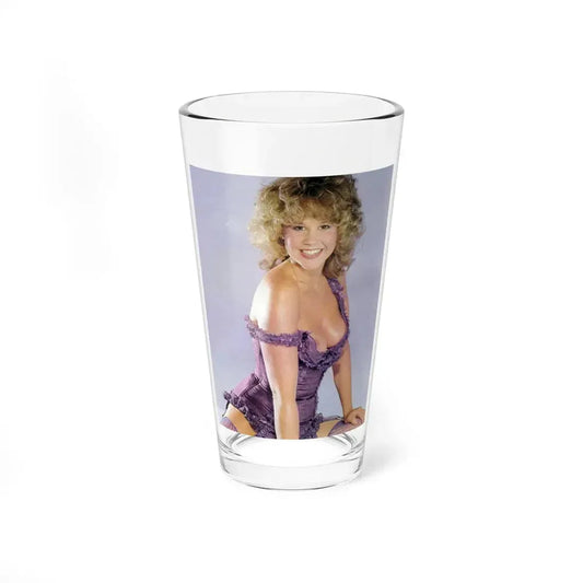 Linda Blair #314 - 1 Page, 1 Photo with lingerie & nipples exposed from OUI Mag. October '82 (Vintage Female Icon) Pint Glass 16oz 16oz - Go Mug Yourself