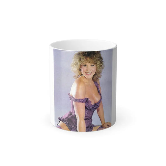 Linda Blair #314 - 1 Page, 1 Photo with lingerie & nipples exposed from OUI Mag. October '82 (Vintage Female Icons) Color Changing Mug 11oz-11oz-Go Mug Yourself