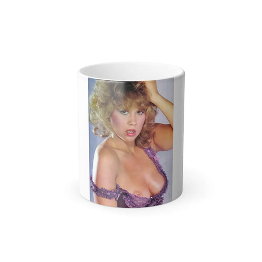 Linda Blair #315 - 1 Page, 1 Photo with lingerie & nipples exposed from OUI Mag. October '82 (Vintage Female Icons) Color Changing Mug 11oz-11oz-Go Mug Yourself