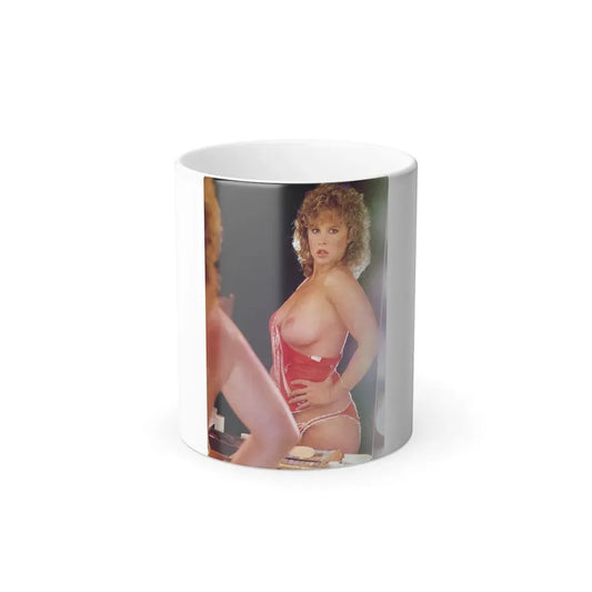 Linda Blair #316 - 1 Page, 1 Photo with lingerie partially exposed with boobs from OUI Mag. October '82 (Vintage Female Icon) Color Changing Mug 11oz 11oz - Go Mug Yourself