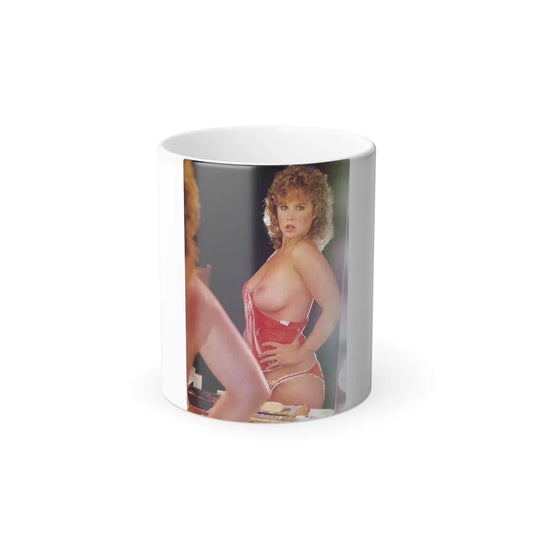 Linda Blair #316 - 1 Page, 1 Photo with lingerie partially exposed with boobs from OUI Mag. October '82 (Vintage Female Icons) Color Changing Mug 11oz-11oz-Go Mug Yourself