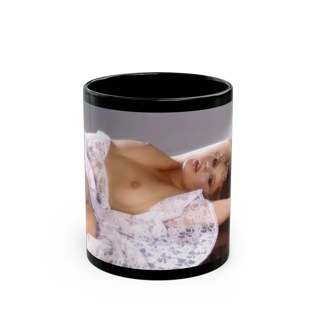 Linda Blair #32 (Vintage Female Icon) Black Coffee Mug 11oz - Go Mug Yourself