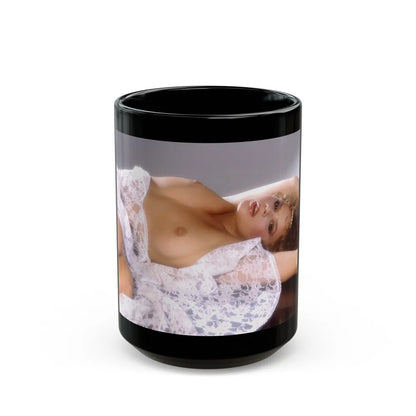 Linda Blair #32 (Vintage Female Icon) Black Coffee Mug-15oz-Go Mug Yourself