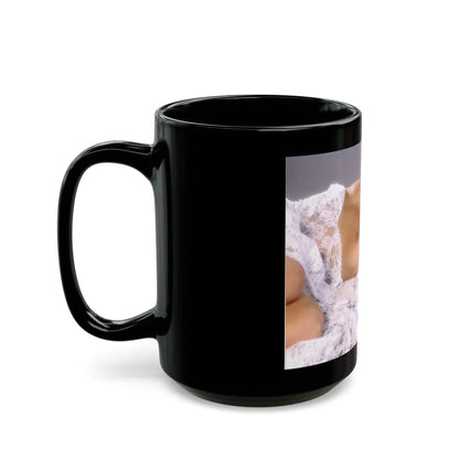 Linda Blair #32 (Vintage Female Icon) Black Coffee Mug-Go Mug Yourself