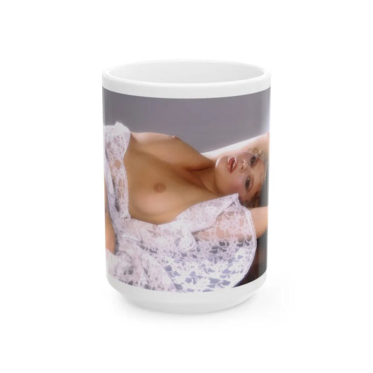 Linda Blair #32 (Vintage Female Icon) White Coffee Mug-15oz-Go Mug Yourself