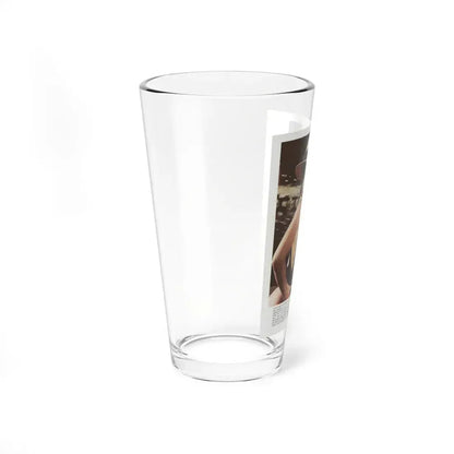 Linda Blair #320 - 1 Page, 1 Photo topless with hat from OUI Mag. October '82 (Vintage Female Icon) Pint Glass 16oz - Go Mug Yourself