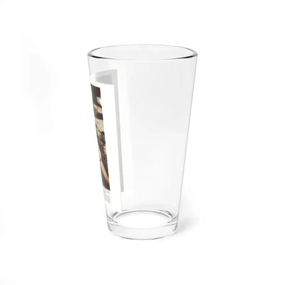 Linda Blair #320 - 1 Page, 1 Photo topless with hat from OUI Mag. October '82 (Vintage Female Icon) Pint Glass 16oz - Go Mug Yourself