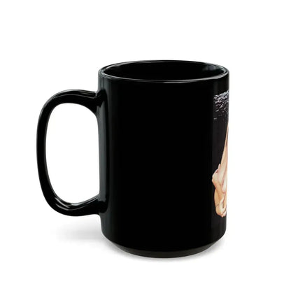 Linda Blair #321 - 1 Page, 1 Photo topless from OUI Mag. October '82 (Vintage Female Icon) Black Coffee Mug - Go Mug Yourself