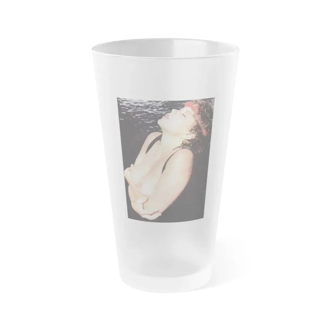 Linda Blair #321 - 1 Page, 1 Photo topless from OUI Mag. October '82 (Vintage Female Icon) Frosted Pint Glass 16oz 16oz Frosted - Go Mug Yourself