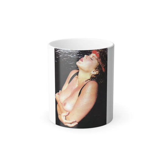Linda Blair #321 - 1 Page, 1 Photo topless from OUI Mag. October '82 (Vintage Female Icons) Color Changing Mug 11oz-11oz-Go Mug Yourself