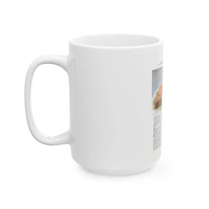 Linda Blair #322 - 1 Page, 1 Photo topless with lingerie too from OUI Mag. October '82 (Vintage Female Icon) White Coffee Mug - Go Mug Yourself