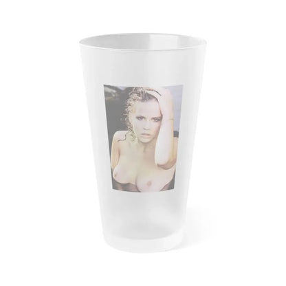 Linda Blair #323 - 1 Page, 1 Photo topless from OUI Mag. October '82 (Vintage Female Icon) Frosted Pint Glass 16oz 16oz Frosted - Go Mug Yourself
