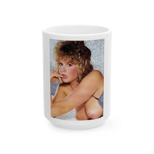 Linda Blair #324 - 1 Page, 1 Photo topless part of centerfold from OUI Mag. October '82 (Vintage Female Icon) White Coffee Mug 15oz - Go Mug Yourself