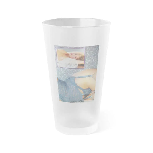 Linda Blair #325 - 1 Page, 1 Photo topless part of centerfold & 1 small topless upper left hand corner from OUI Mag. October '82 (Vintage Female Icon) Frosted Pint Glass 16oz 16oz Frosted - Go Mug Yourself