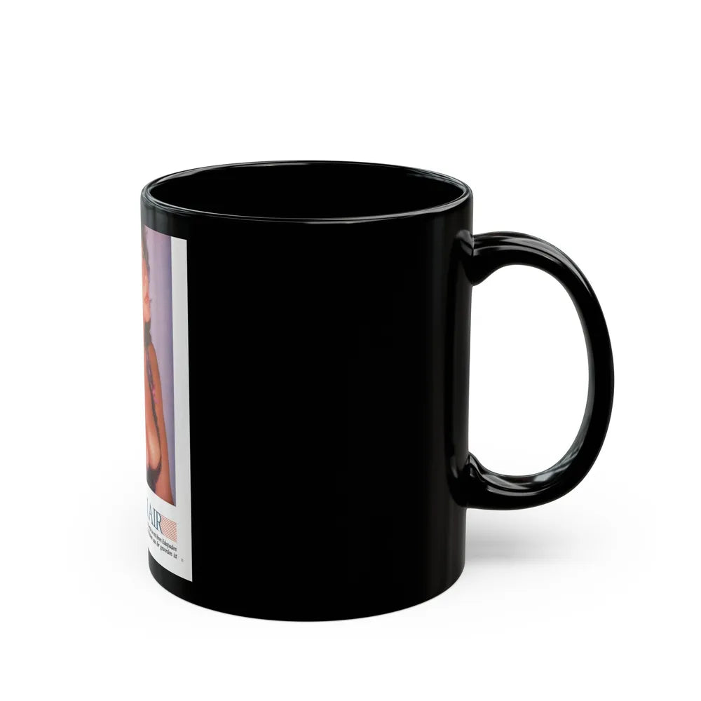 Linda Blair #327 (Vintage Female Icon) Black Coffee Mug-Go Mug Yourself