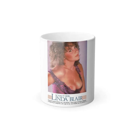 Linda Blair #327 (Vintage Female Icon) Color Changing Coffee Mug 11oz - Go Mug Yourself