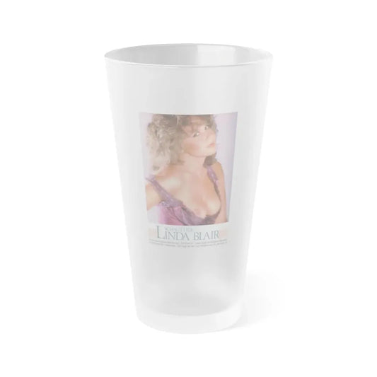 Linda Blair #327 (Vintage Female Icon) Frosted Pint Glass 16oz 16oz Frosted - Go Mug Yourself