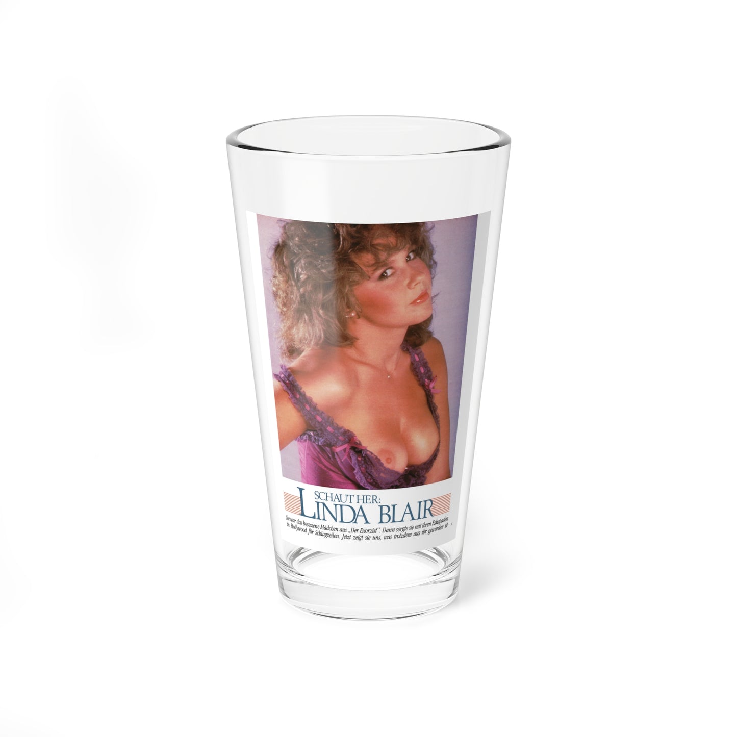 Linda Blair #327 (Vintage Female Icon) Pint Glass 16oz-16oz-Go Mug Yourself