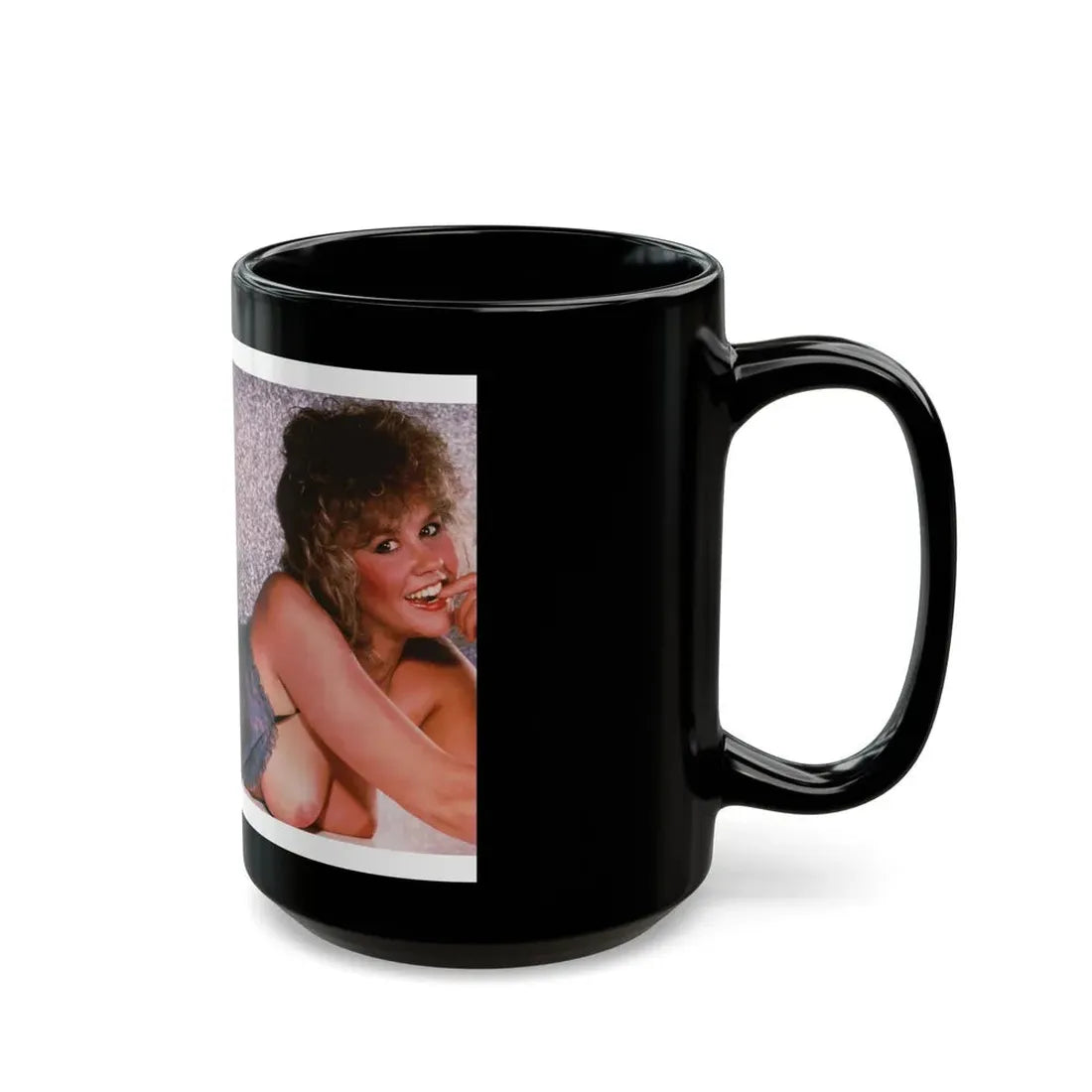 Linda Blair #328 (Vintage Female Icon) Black Coffee Mug - Go Mug Yourself