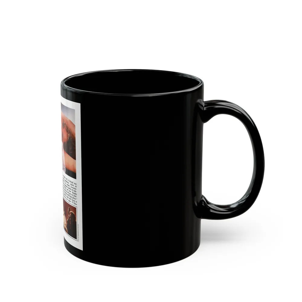 Linda Blair #329 (Vintage Female Icon) Black Coffee Mug-Go Mug Yourself