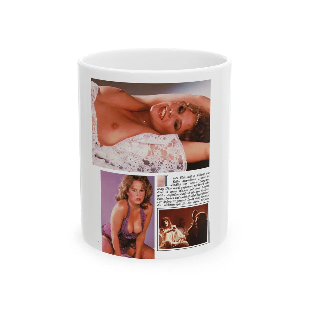 Linda Blair #329 (Vintage Female Icon) White Coffee Mug-11oz-Go Mug Yourself