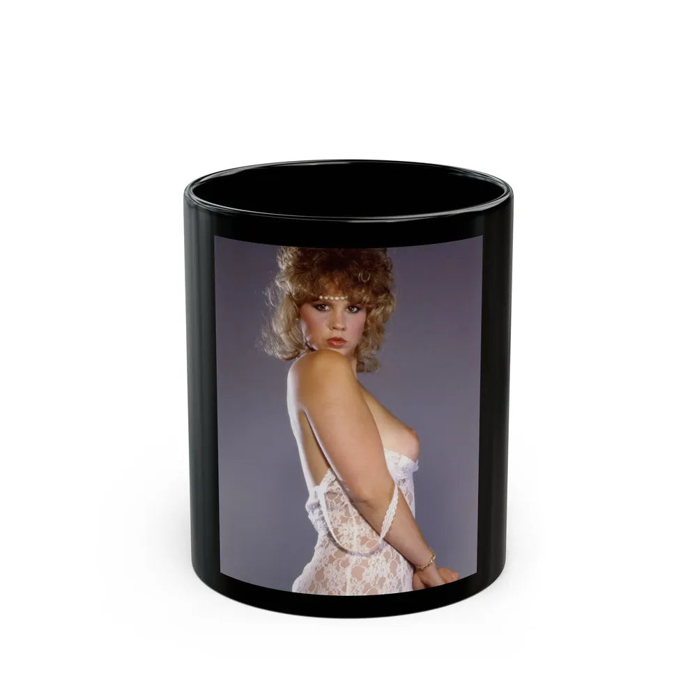 Linda Blair #33 (Vintage Female Icon) Black Coffee Mug-11oz-Go Mug Yourself