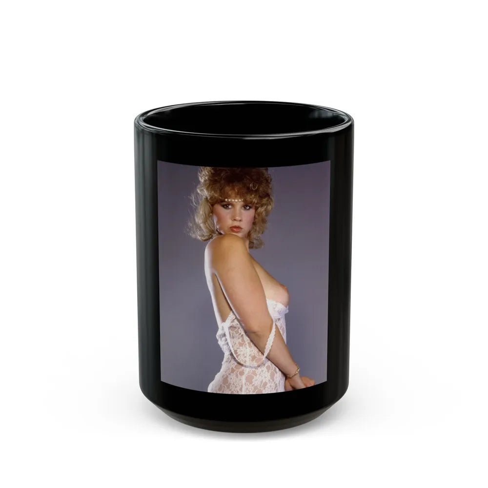 Linda Blair #33 (Vintage Female Icon) Black Coffee Mug-15oz-Go Mug Yourself