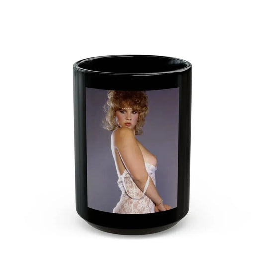 Linda Blair #33 (Vintage Female Icon) Black Coffee Mug 15oz - Go Mug Yourself