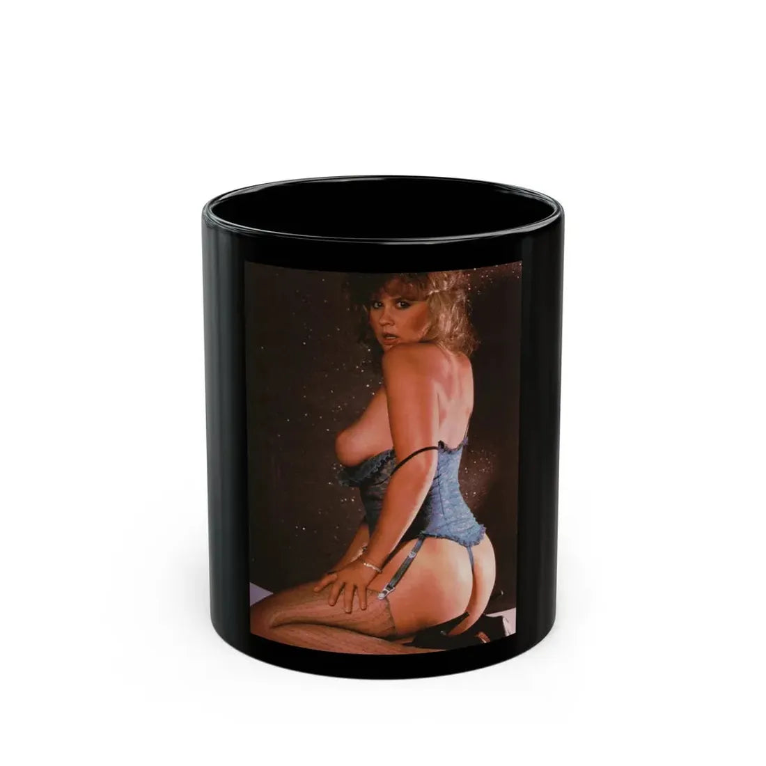 Linda Blair #330 (Vintage Female Icon) Black Coffee Mug 11oz - Go Mug Yourself