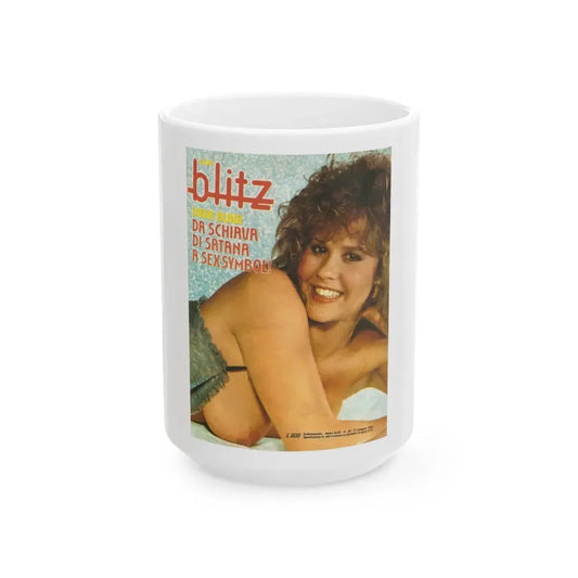 Linda Blair #331 (Vintage Female Icon) White Coffee Mug 15oz - Go Mug Yourself