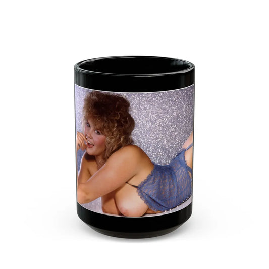 Linda Blair #332 (Vintage Female Icon) Black Coffee Mug-15oz-Go Mug Yourself