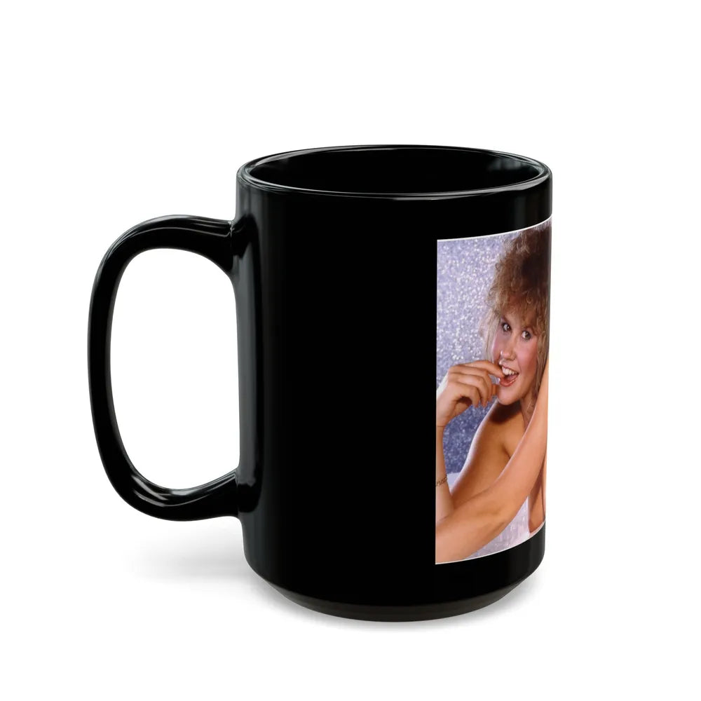 Linda Blair #332 (Vintage Female Icon) Black Coffee Mug-Go Mug Yourself