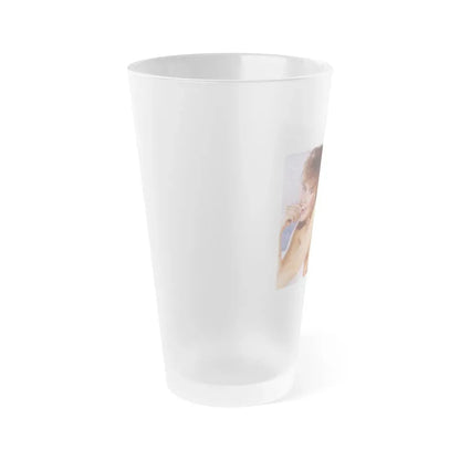 Linda Blair #332 (Vintage Female Icon) Frosted Pint Glass 16oz - Go Mug Yourself