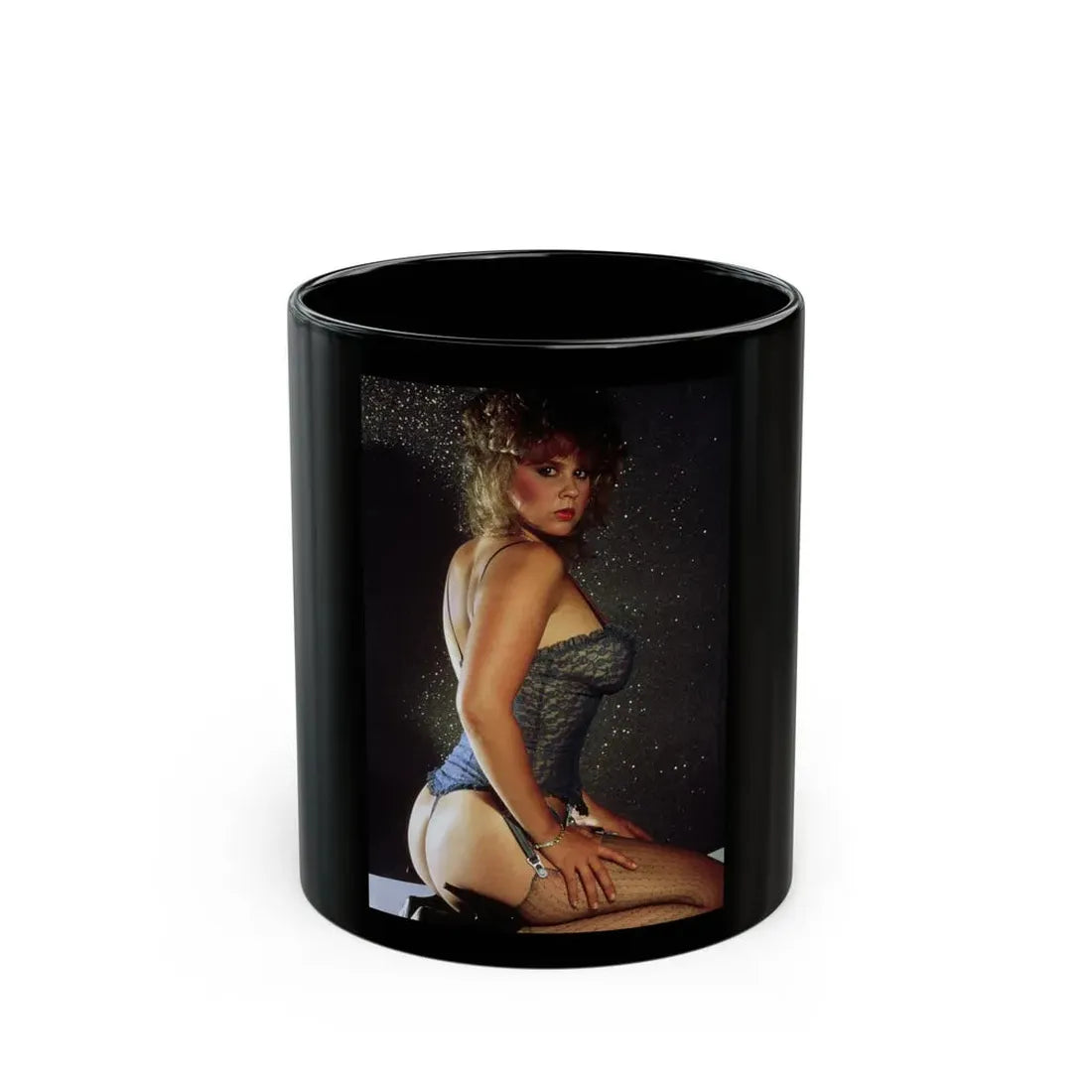 Linda Blair #333 (Vintage Female Icon) Black Coffee Mug 11oz - Go Mug Yourself