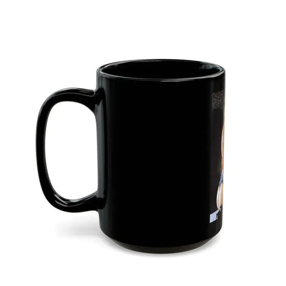 Linda Blair #333 (Vintage Female Icon) Black Coffee Mug - Go Mug Yourself