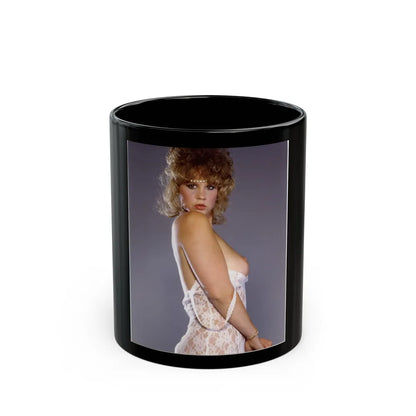 Linda Blair #334 (Vintage Female Icon) Black Coffee Mug-11oz-Go Mug Yourself