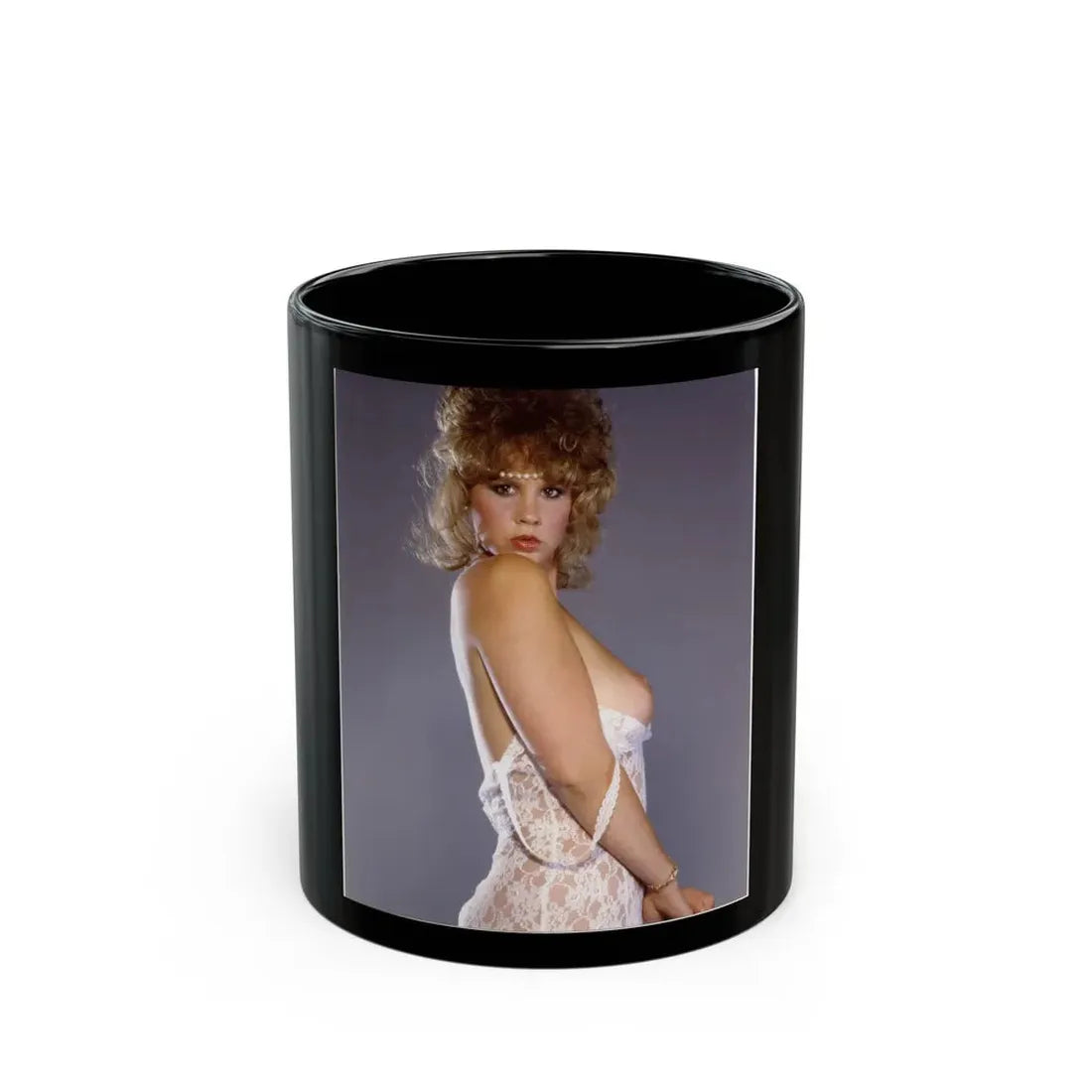 Linda Blair #334 (Vintage Female Icon) Black Coffee Mug 11oz - Go Mug Yourself