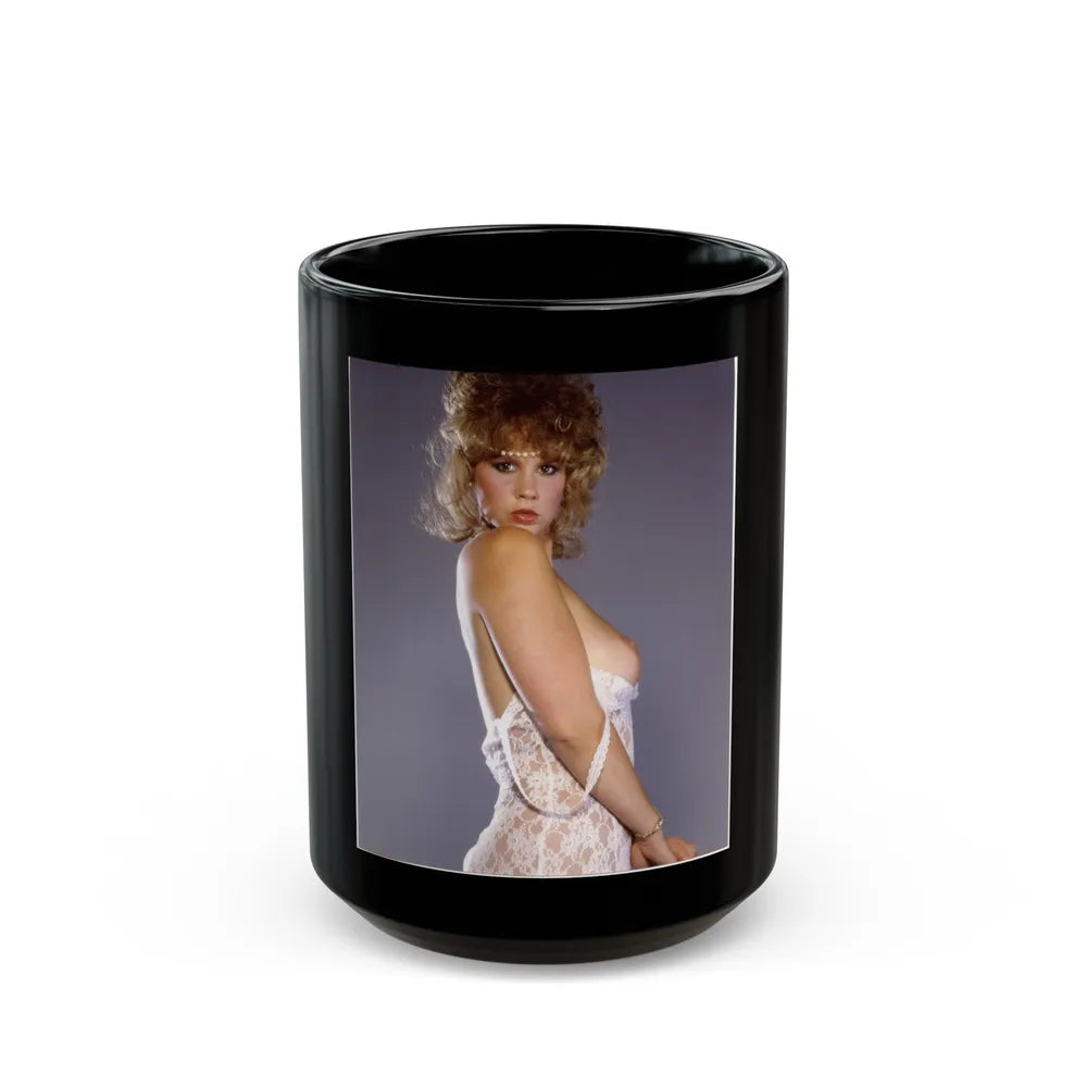 Linda Blair #334 (Vintage Female Icon) Black Coffee Mug-15oz-Go Mug Yourself