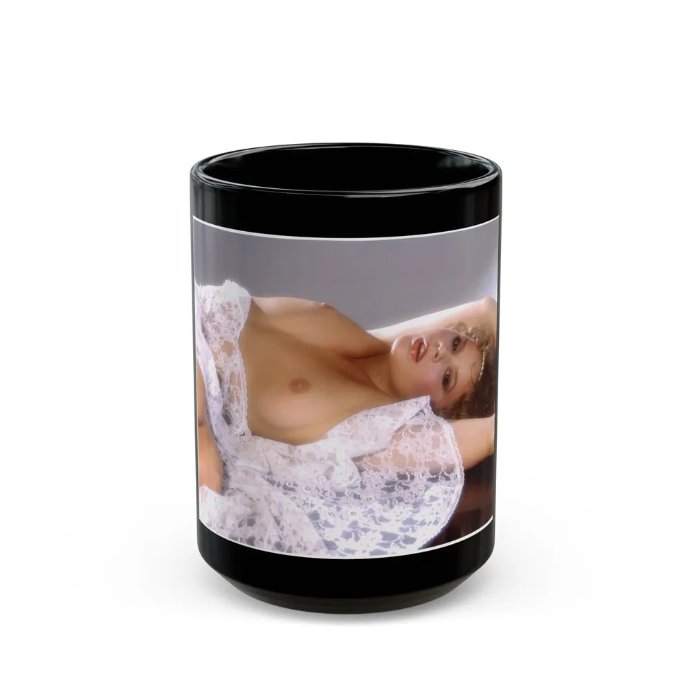 Linda Blair #335 (Vintage Female Icon) Black Coffee Mug-15oz-Go Mug Yourself