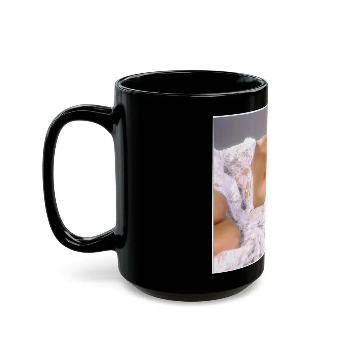 Linda Blair #335 (Vintage Female Icon) Black Coffee Mug - Go Mug Yourself