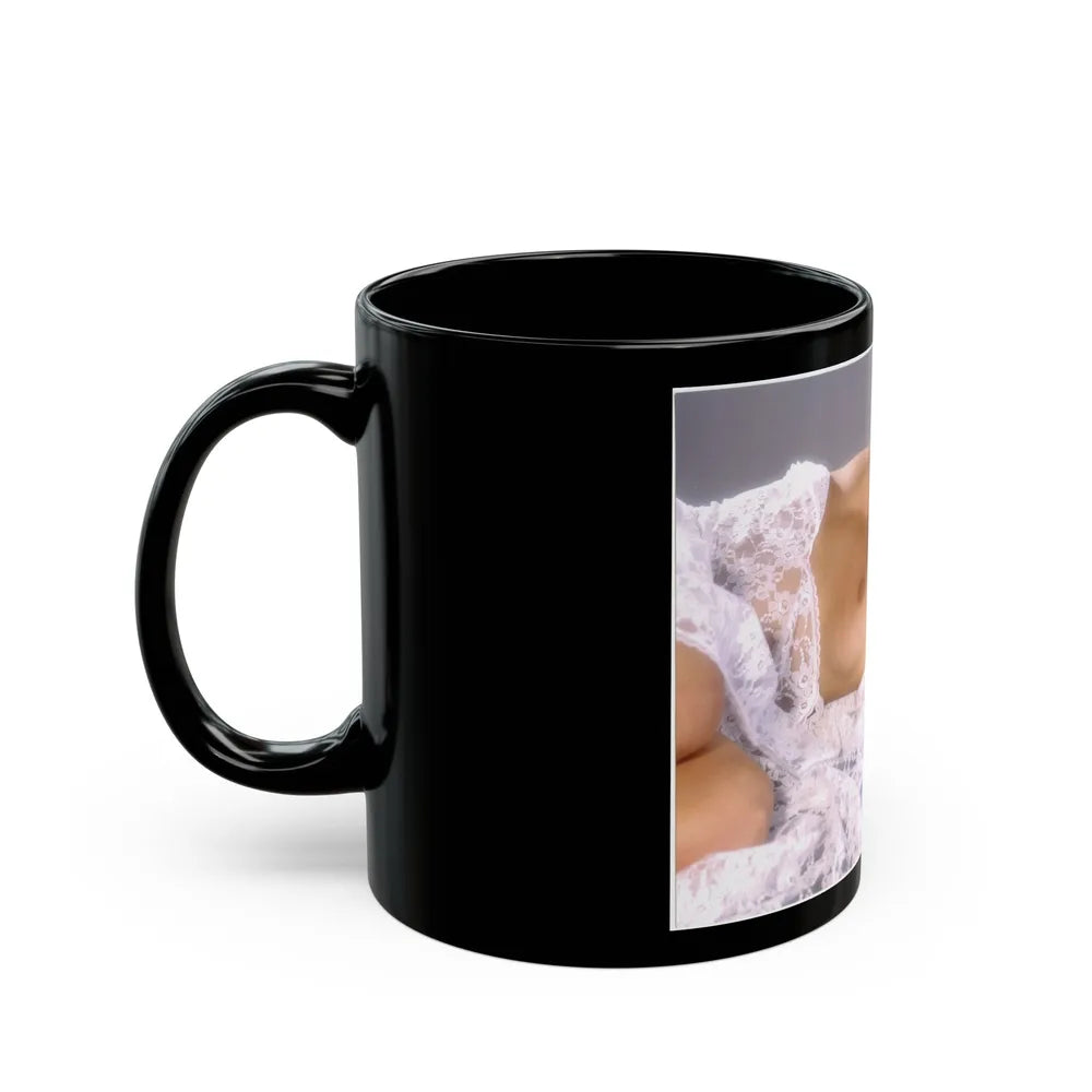 Linda Blair #335 (Vintage Female Icon) Black Coffee Mug-Go Mug Yourself